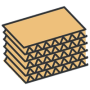 Illustration of 5-wall corrugated cardboard