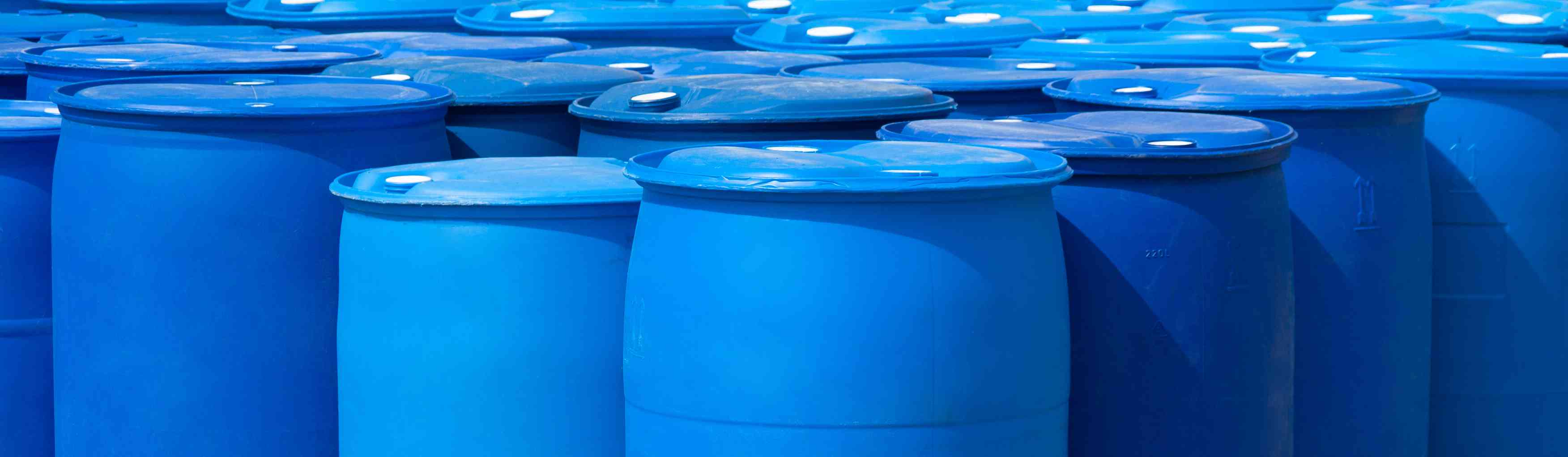 Photo of a group of plastic drums