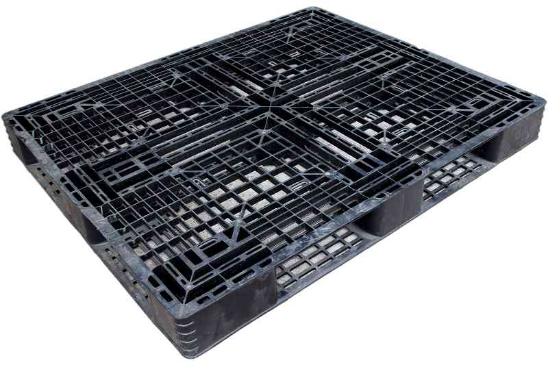Photo of a stackable plastic pallet