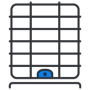 Illustration of a 330-gallon IBC tote