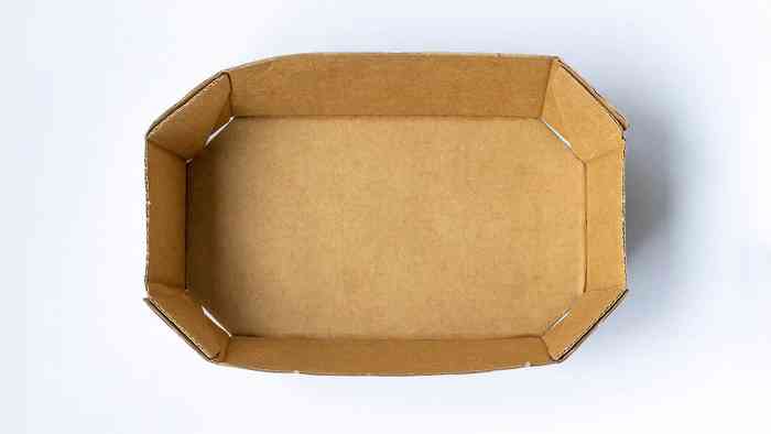 A photo of an empty octagonal Gaylord from above