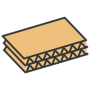 Illustration of 2-wall corrugated cardboard
