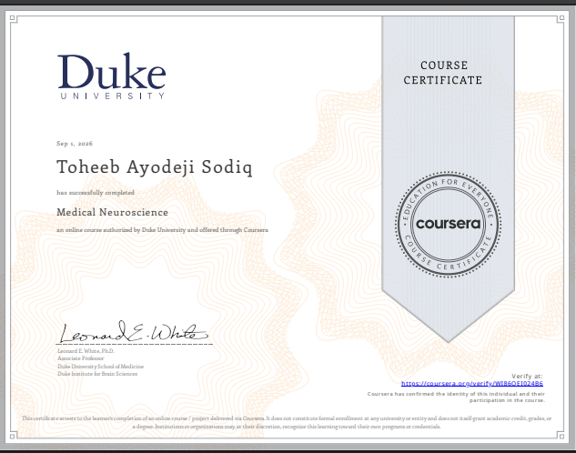 Medical Neuroscience