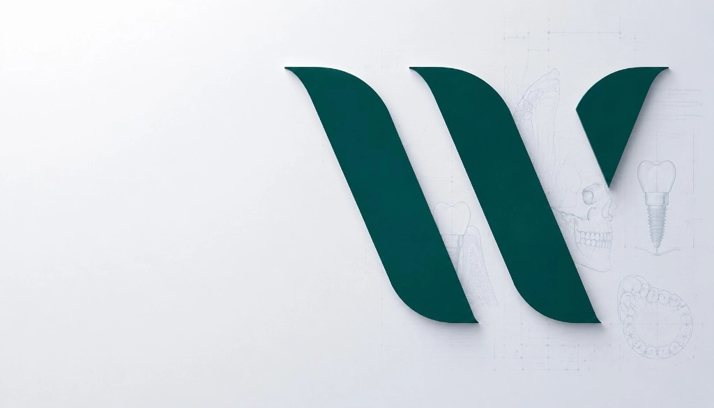 WISE Institute logo with dental implant technical drawings