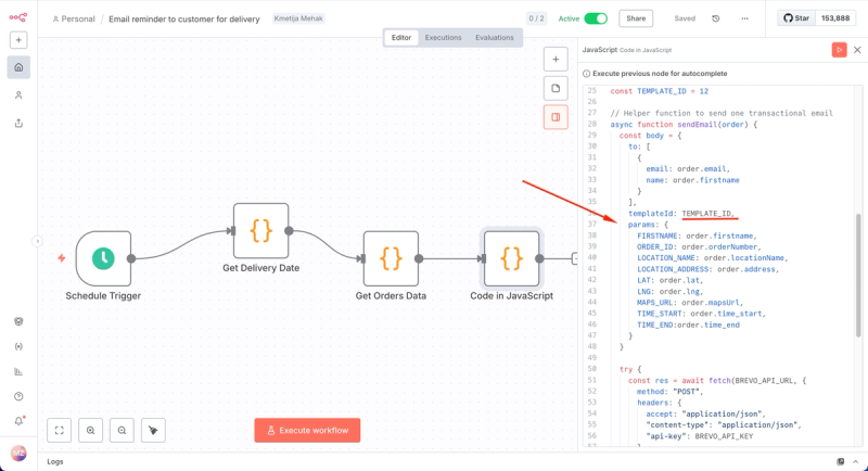 n8n workflow example