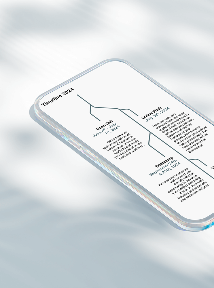 Timeline section on mobile