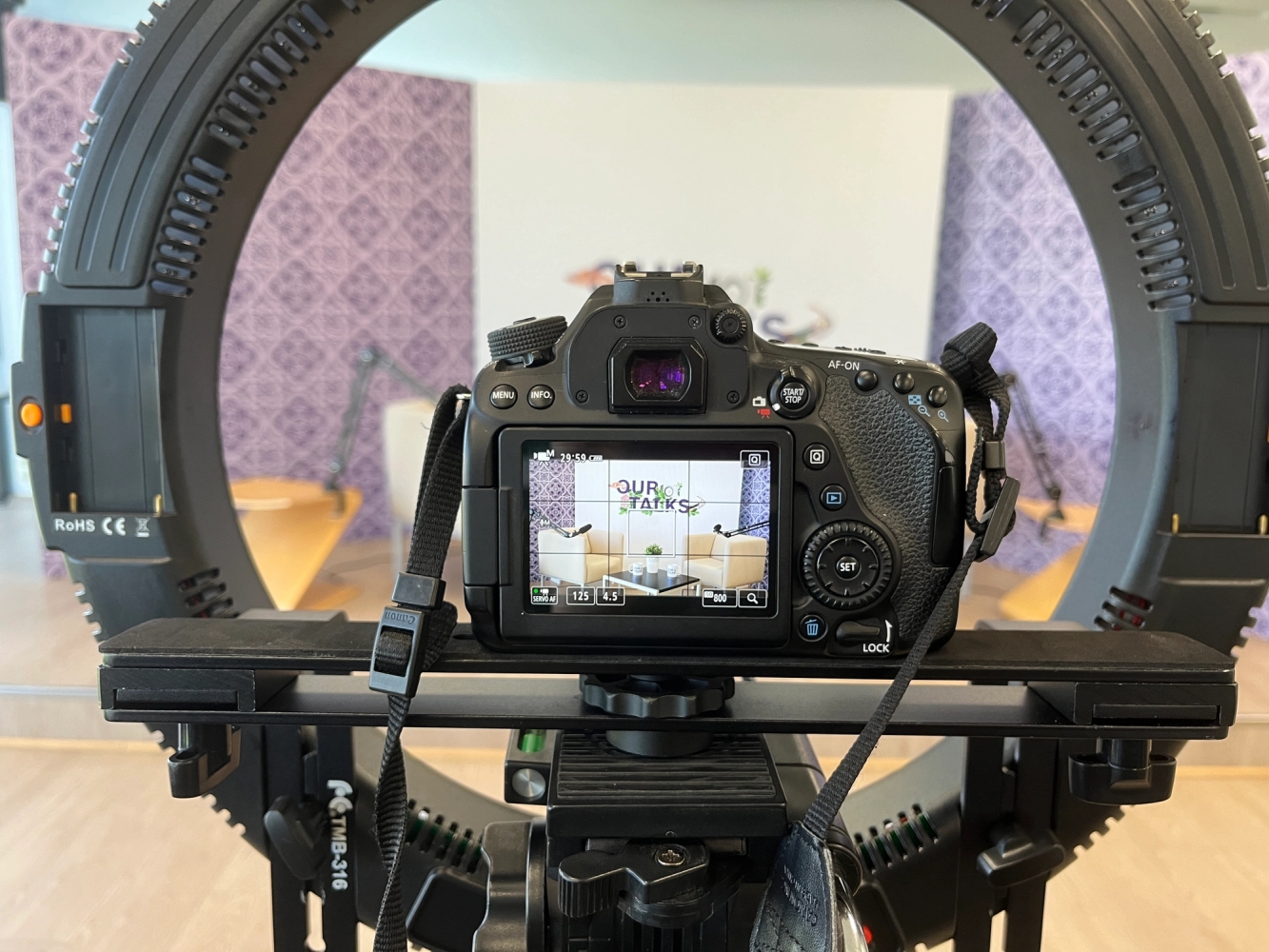 camera pointing at the scenario