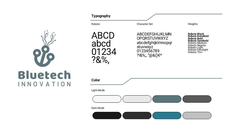 Website colors and typography