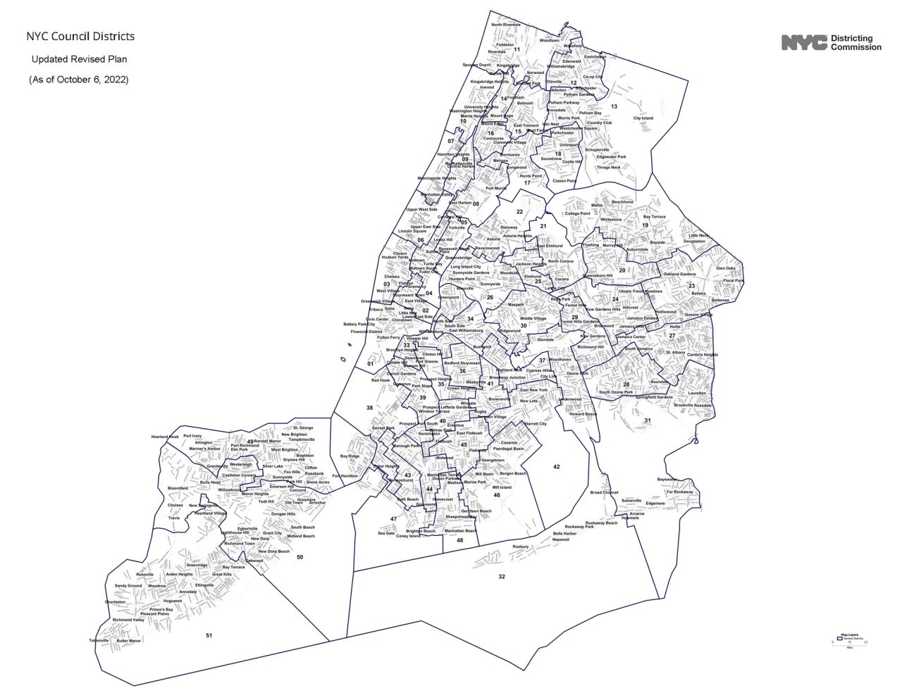 Image of NYC Council Districts map