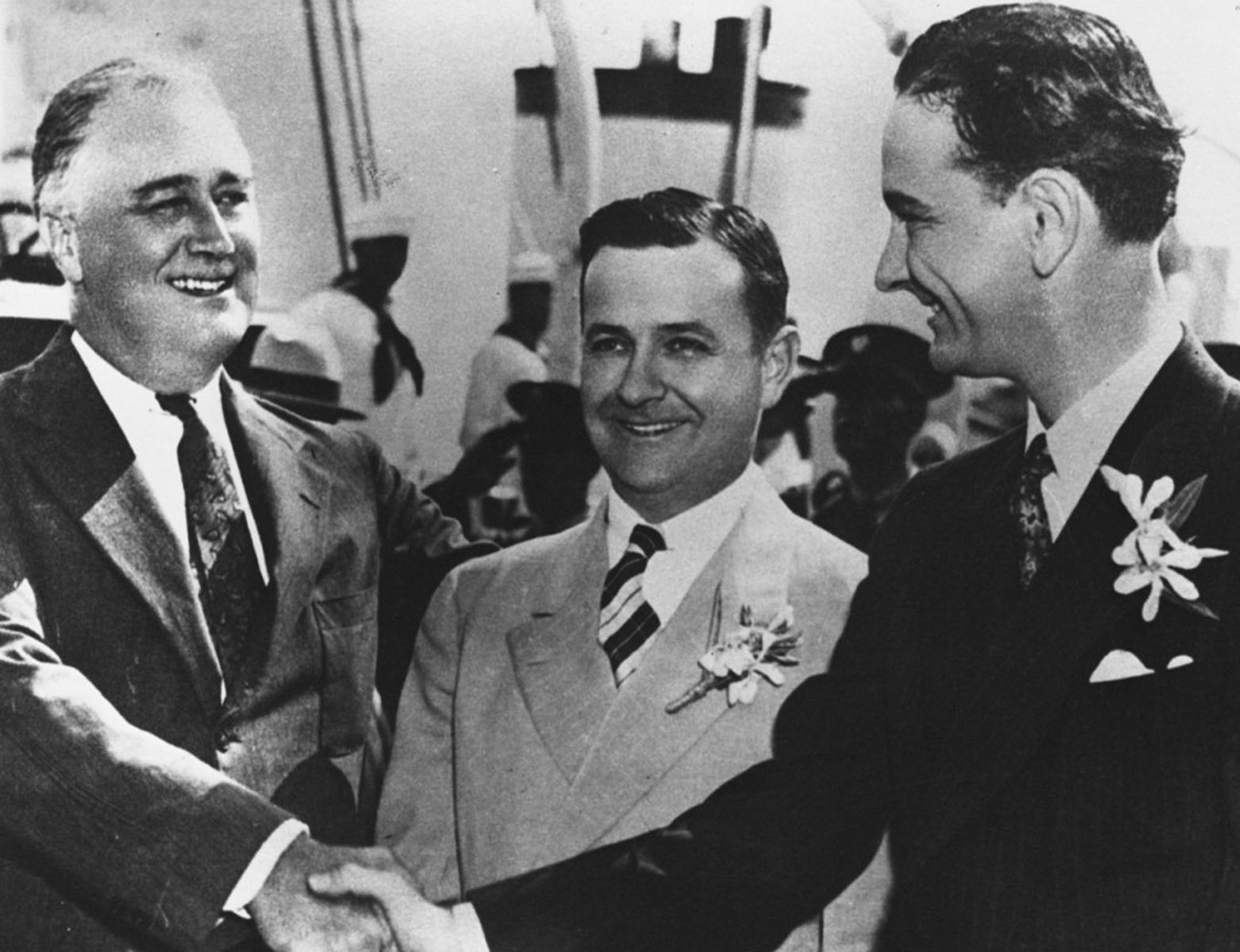 The newly elected Representative Johnson with FDR and Texas Governor James Allred. When Johnson ran for the Senate for the first time, his campaign airbrushed out Allred. Johnson still lost, narrowly.