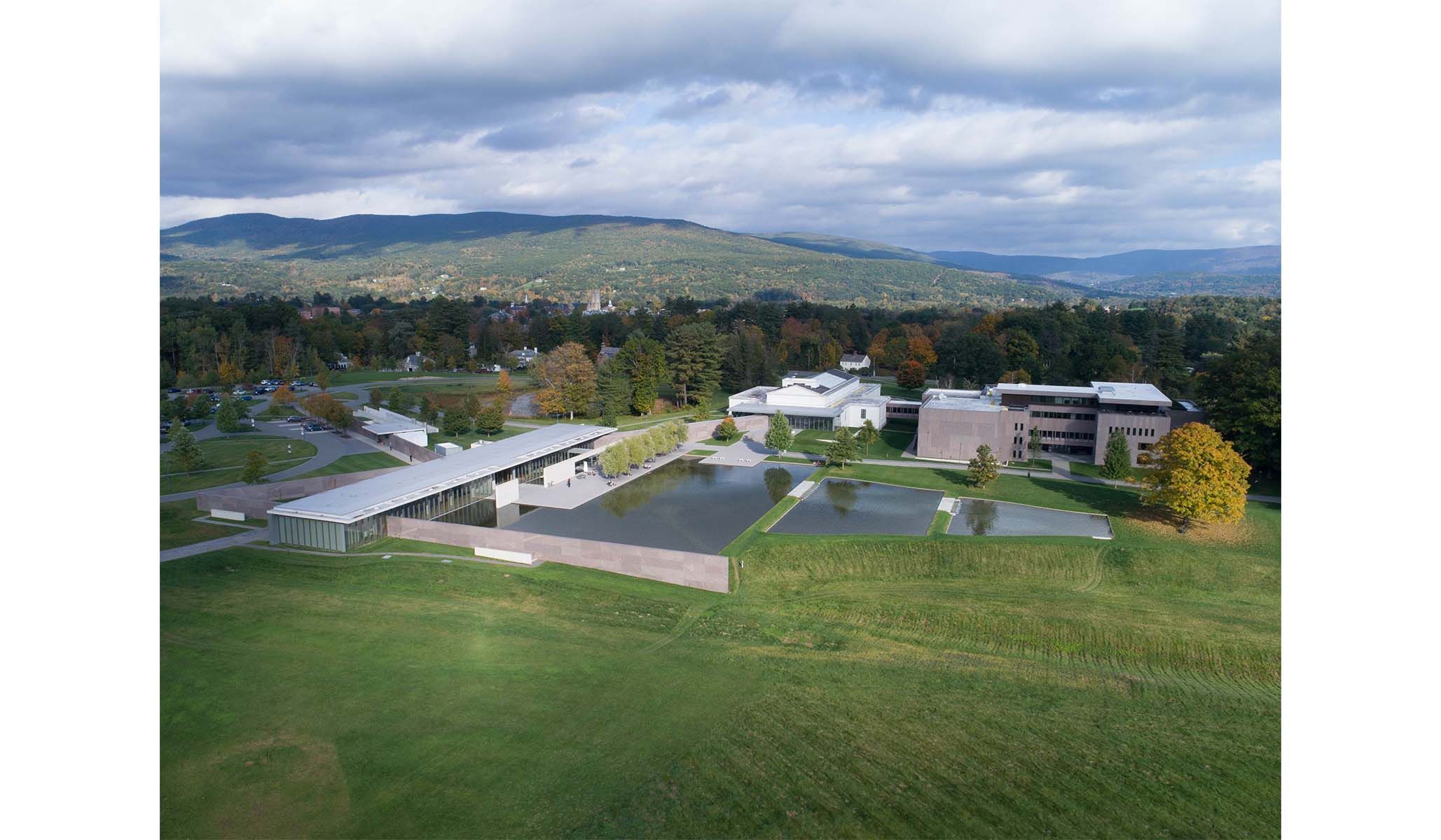 View of the recently re-landscaped Clark campus.