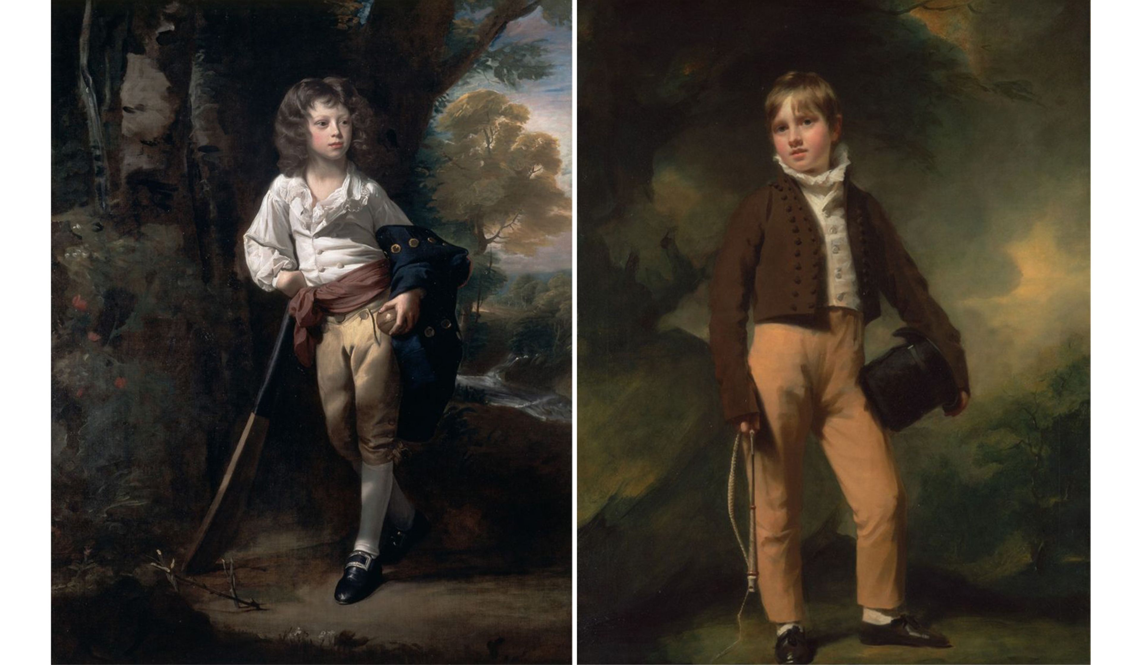 Left : John Singleton Copley, Richard Heber , 1782, oil on canvas. Right : Sir Henry Raeburn, Quintin McAdam , c. 1815, oil on canvas.