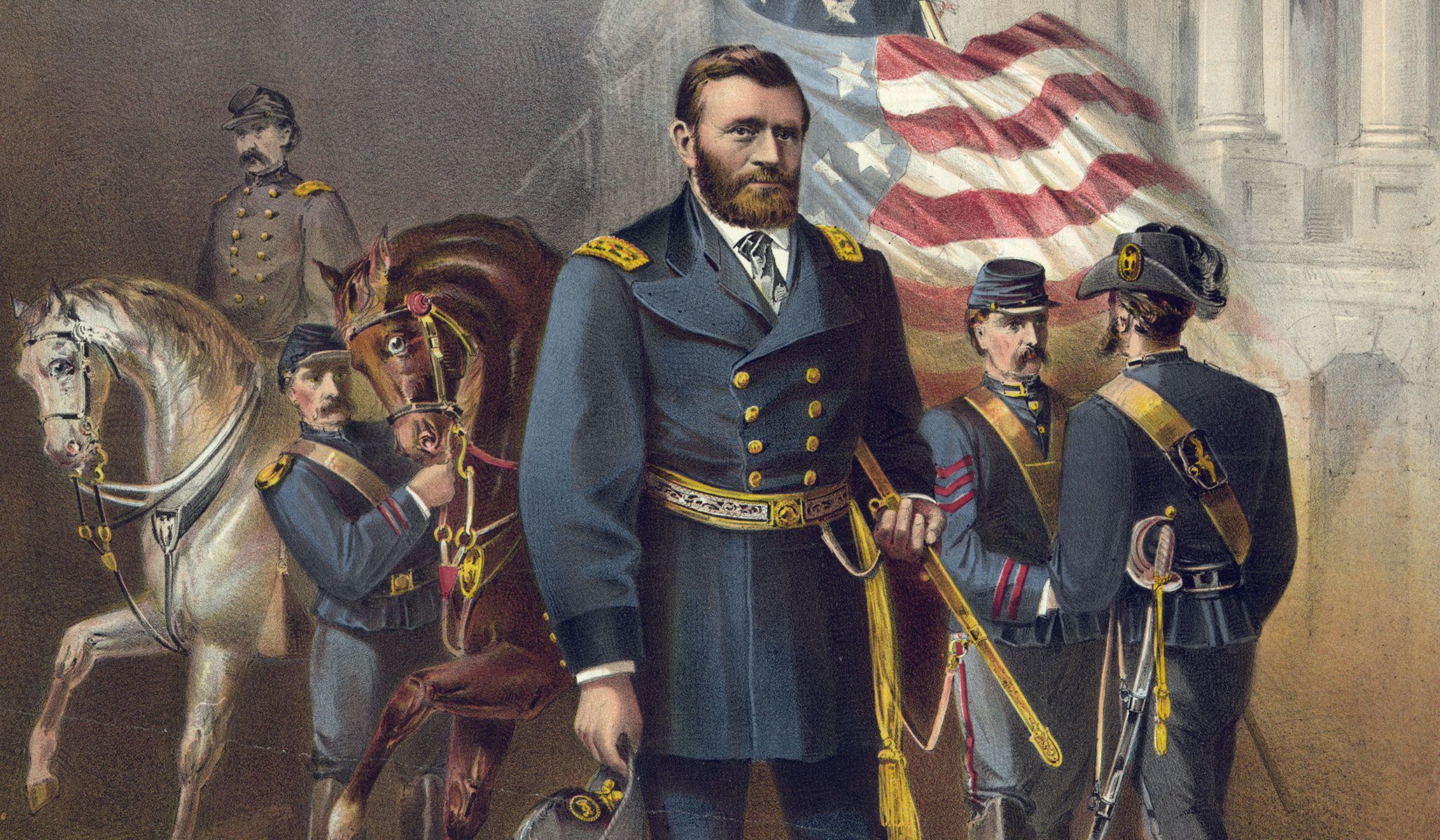 Detail of depiction of Ulysses S. Grant at the U.S. Capitol, undated.
