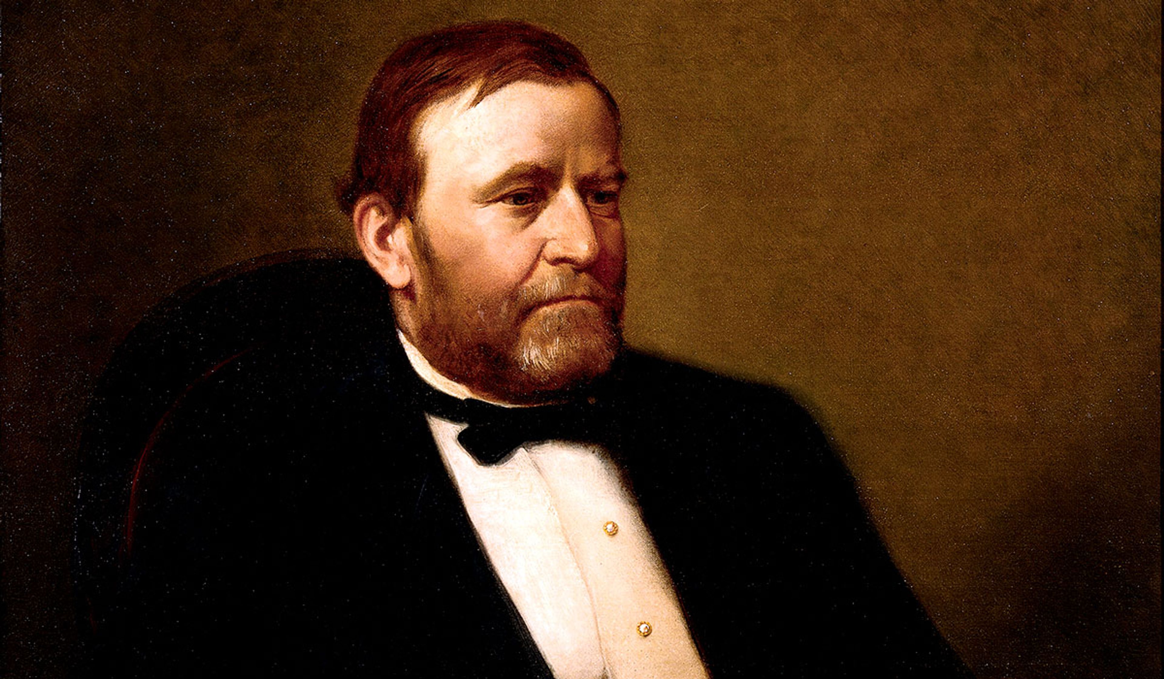 Detail of official portrait of President Ulysses S. Grant by Henry Ulke, 1875
