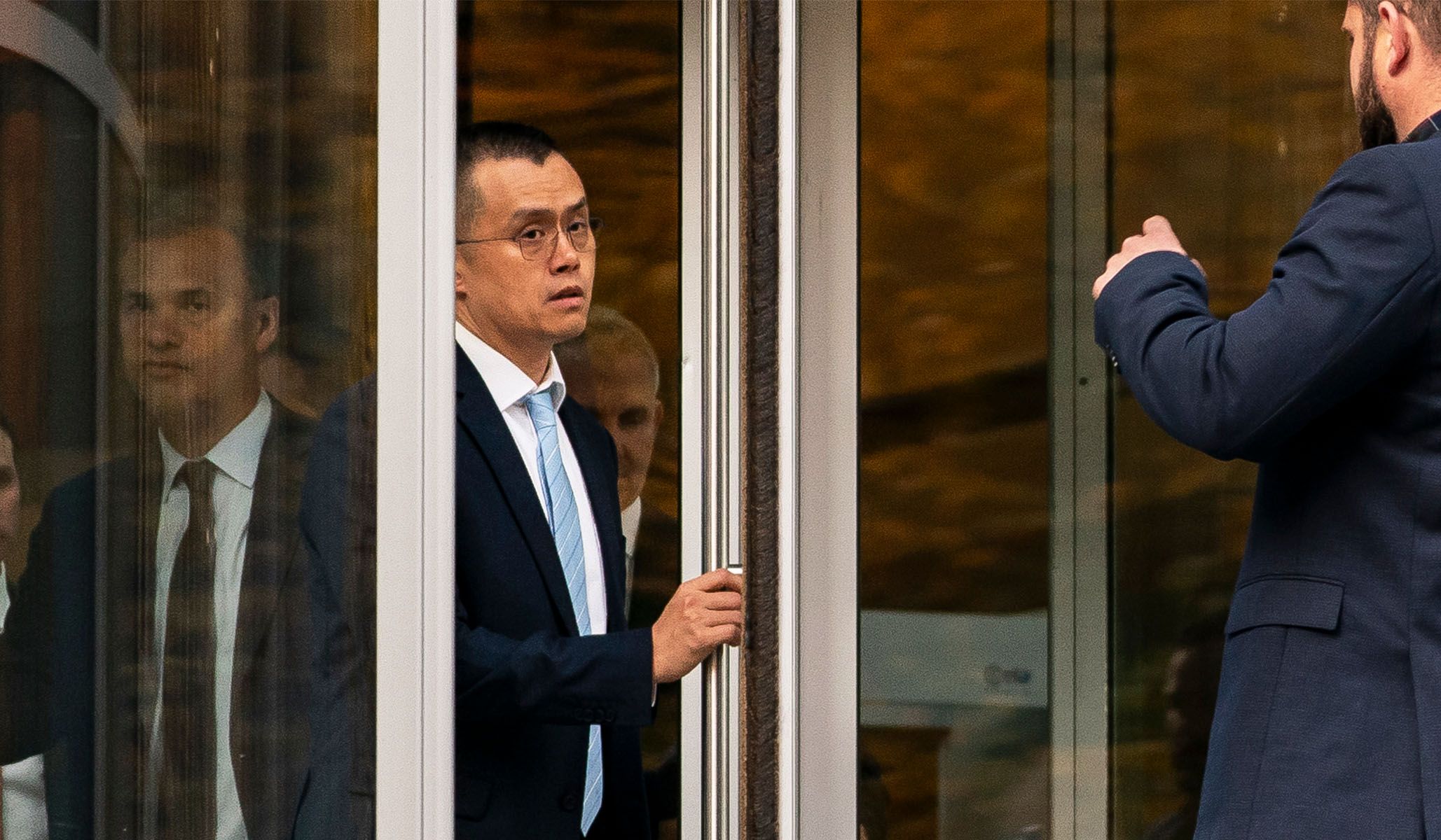 Changpeng Zhao leaves the U.S. District Court in Seattle, Wash., November 21, 2023