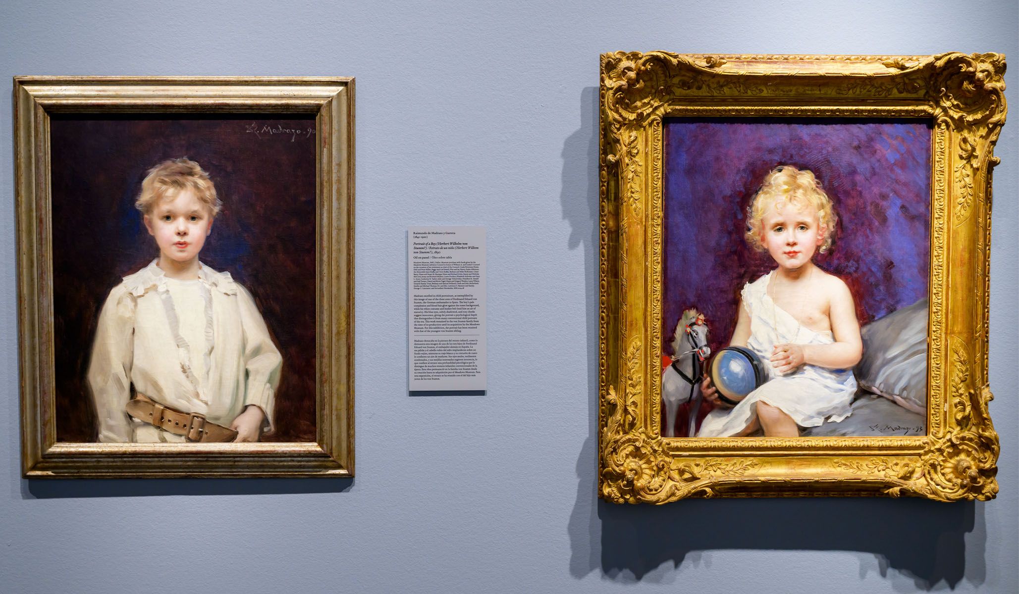 Raimundo de Madrazo y Garreta’s portraits of the Stumm brothers: Herbert Wilhelm (left), 1890, and Friedrich Wilhelm (right), 1893.