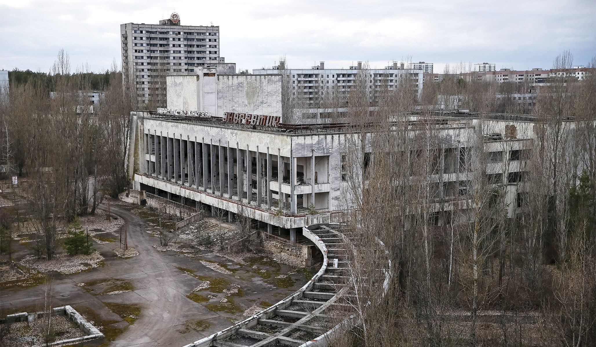 The abandoned city of Pripyat near the Chernobyl nuclear power plant in Ukraine, March 23, 2016.