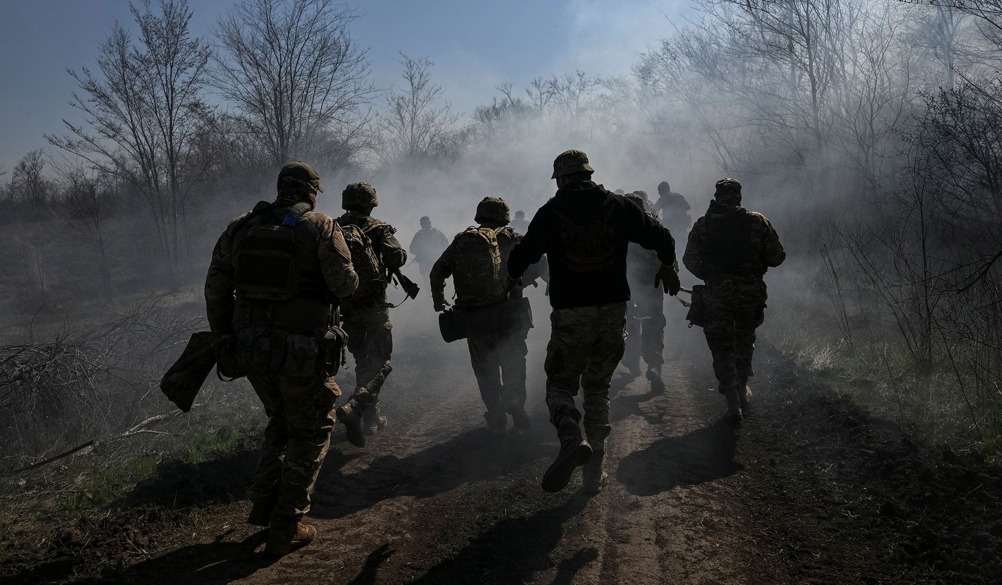 New recruits of the 118th Separate Mechanized Brigade of the Ukrainian Armed Forces attend their first military training near a frontline in Zaporizhzhia Region, Ukraine, April 5, 2026.
