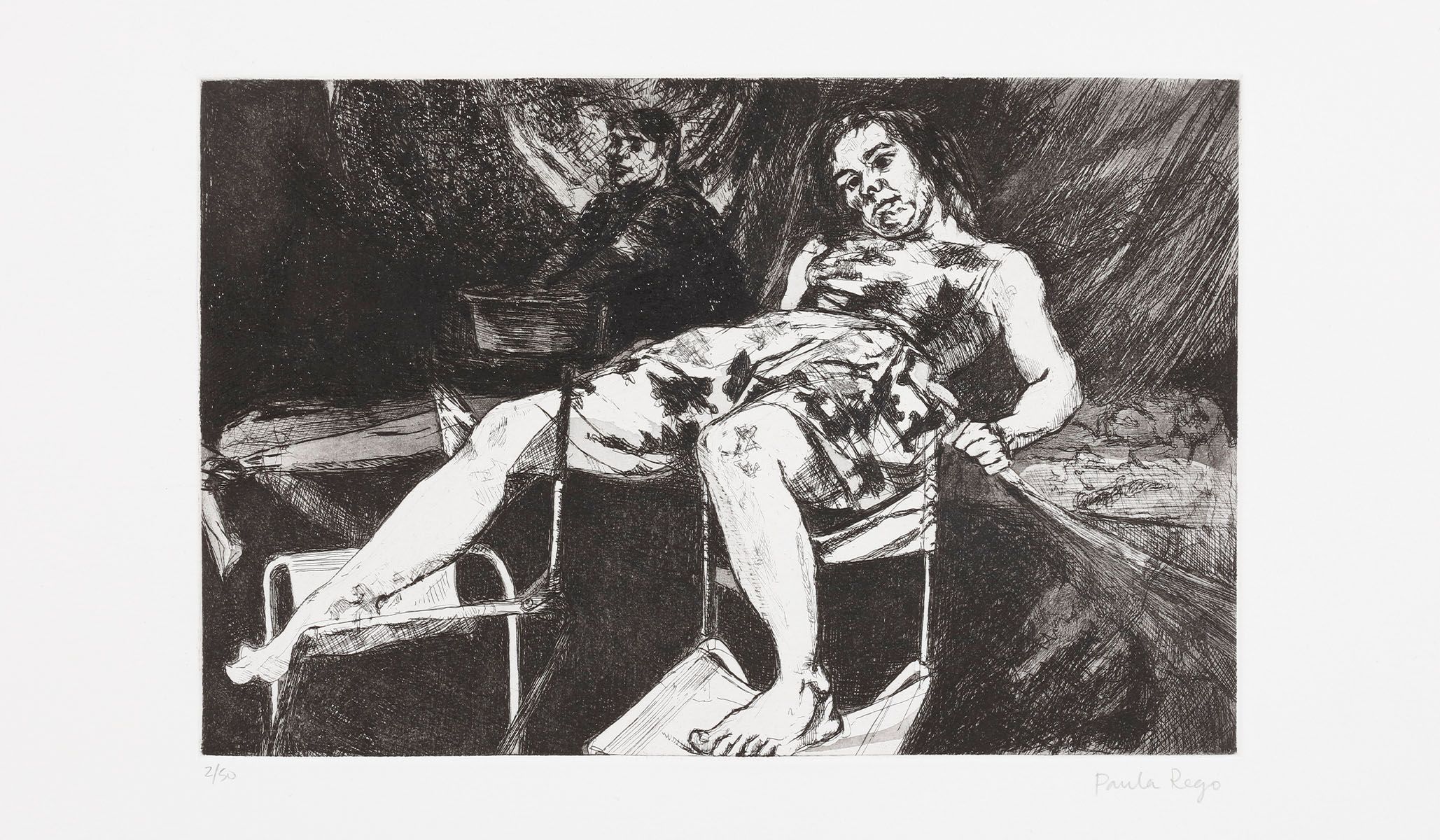 Paula Rego, Untitled , 2000/2020, etching on paper.