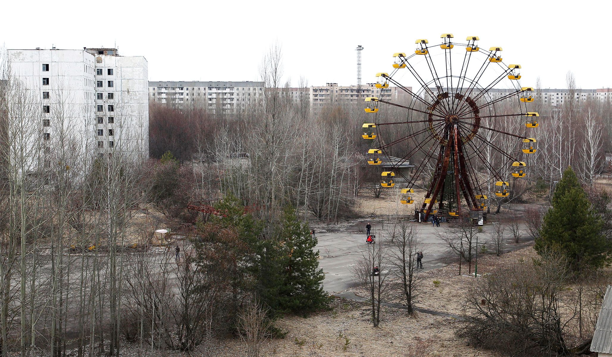 The abandoned city of Pripyat near the Chernobyl nuclear power plant in Ukraine, March 23, 2016.
