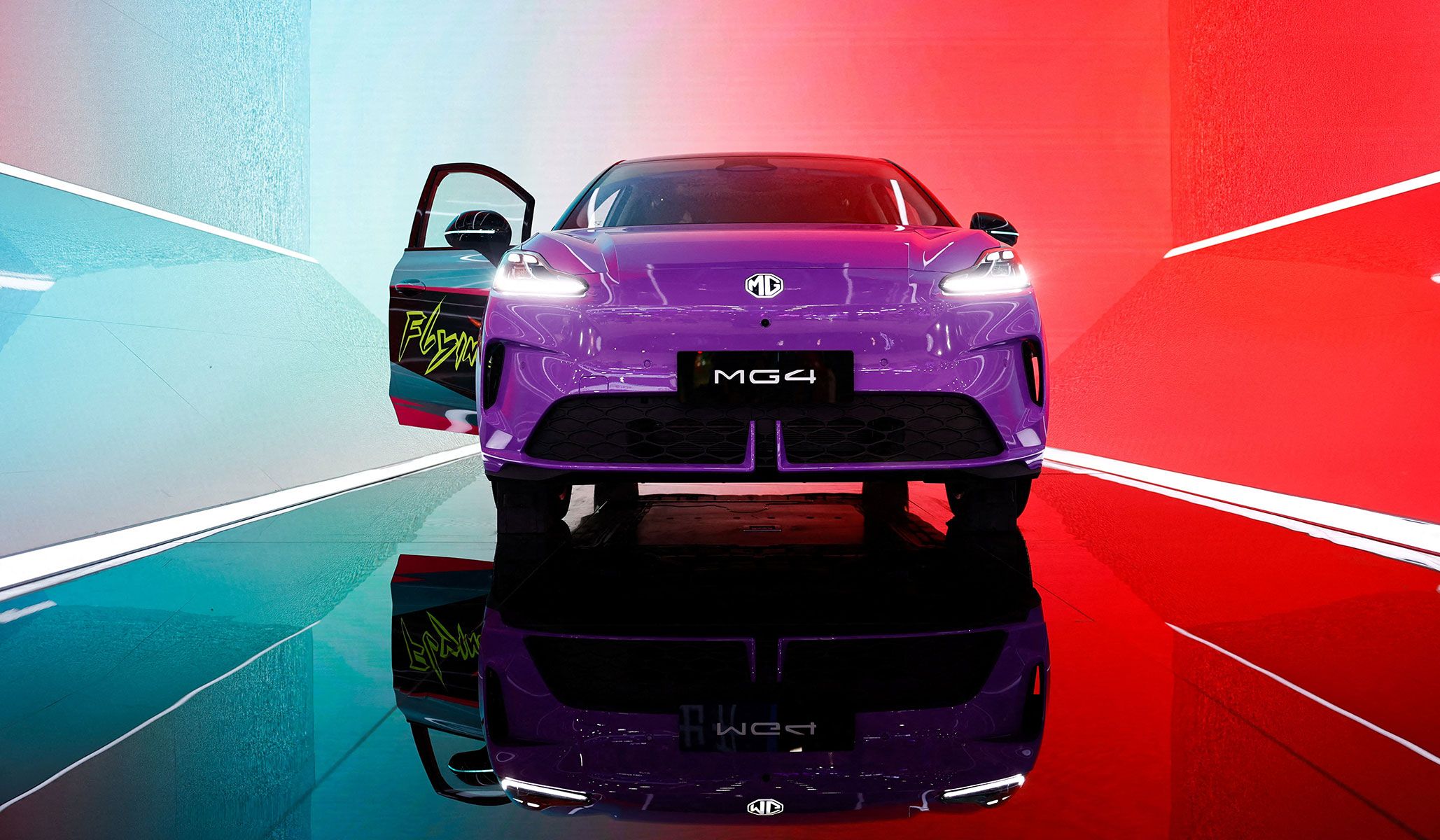 MG4 EV at the Beijing International Automotive Exhibition in Beijing, China, April 24, 2026.