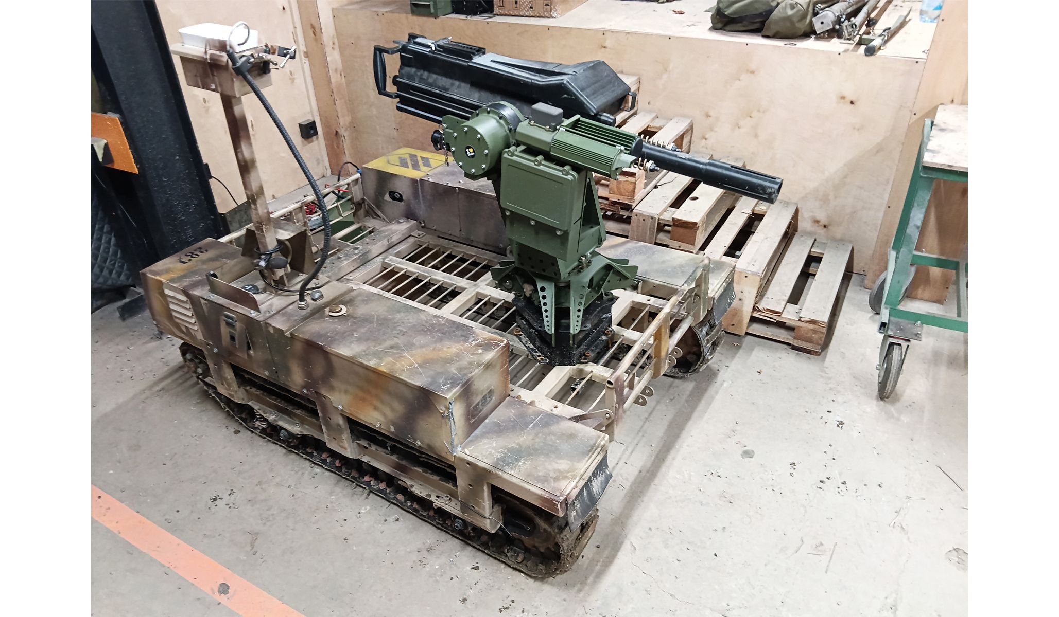 A Ukrainian unmanned ground vehicle (UGV)