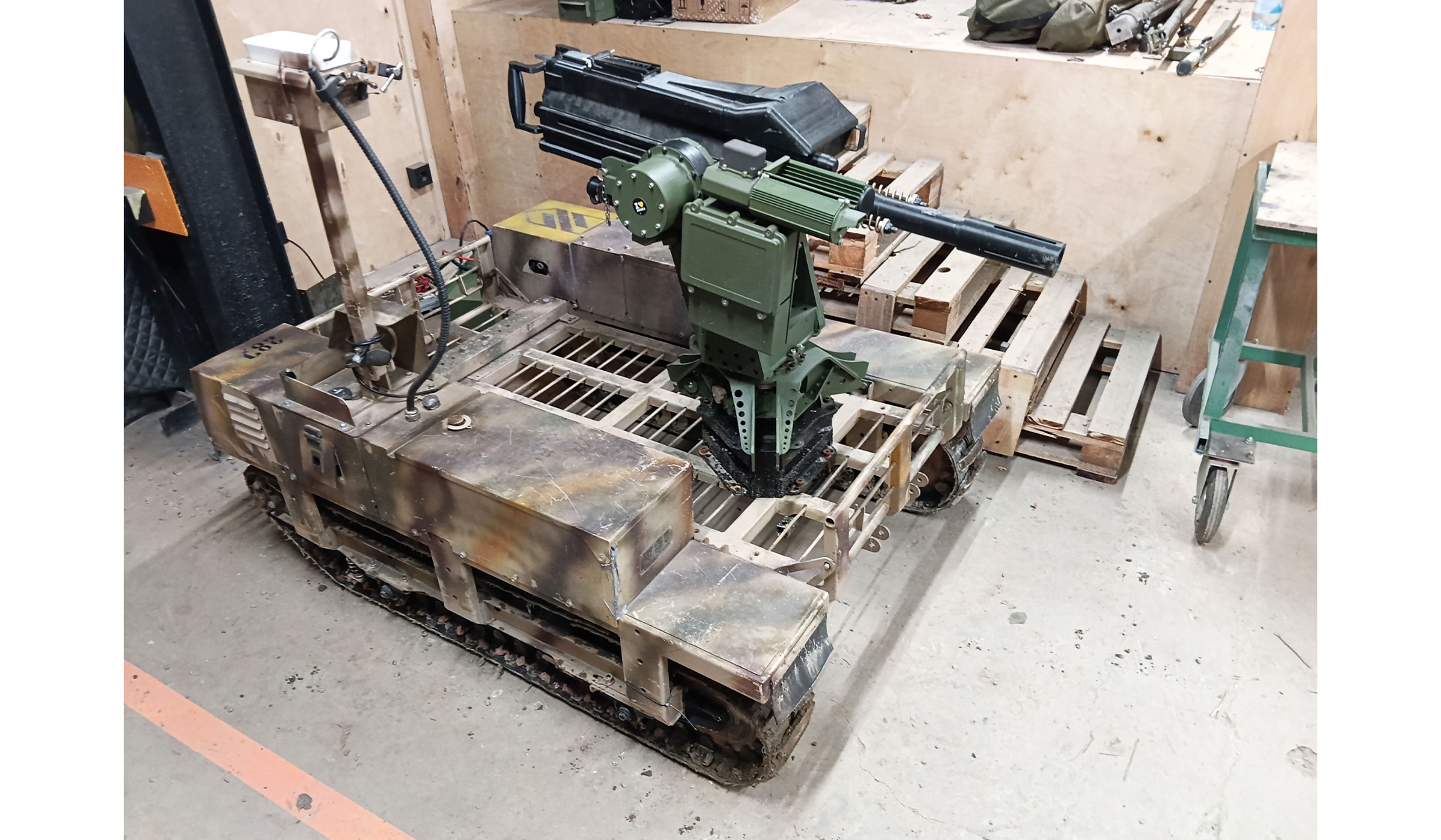 A Ukrainian unmanned ground vehicle (UGV)