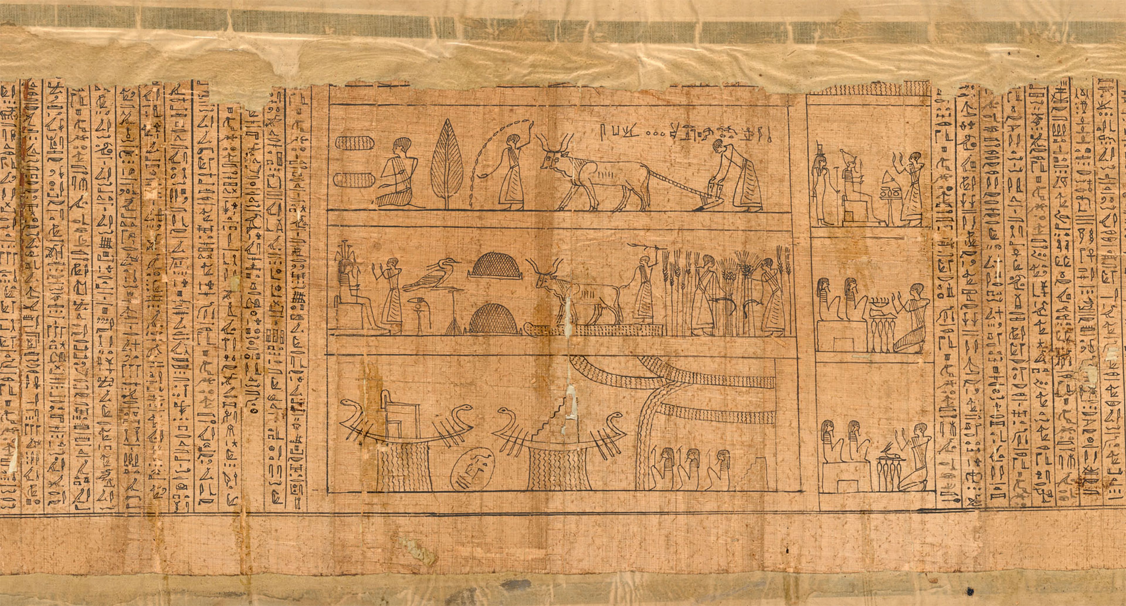 Papyrus of Pasherashakhet (detail) , c. 375–275 B.C., ink on papyrus.