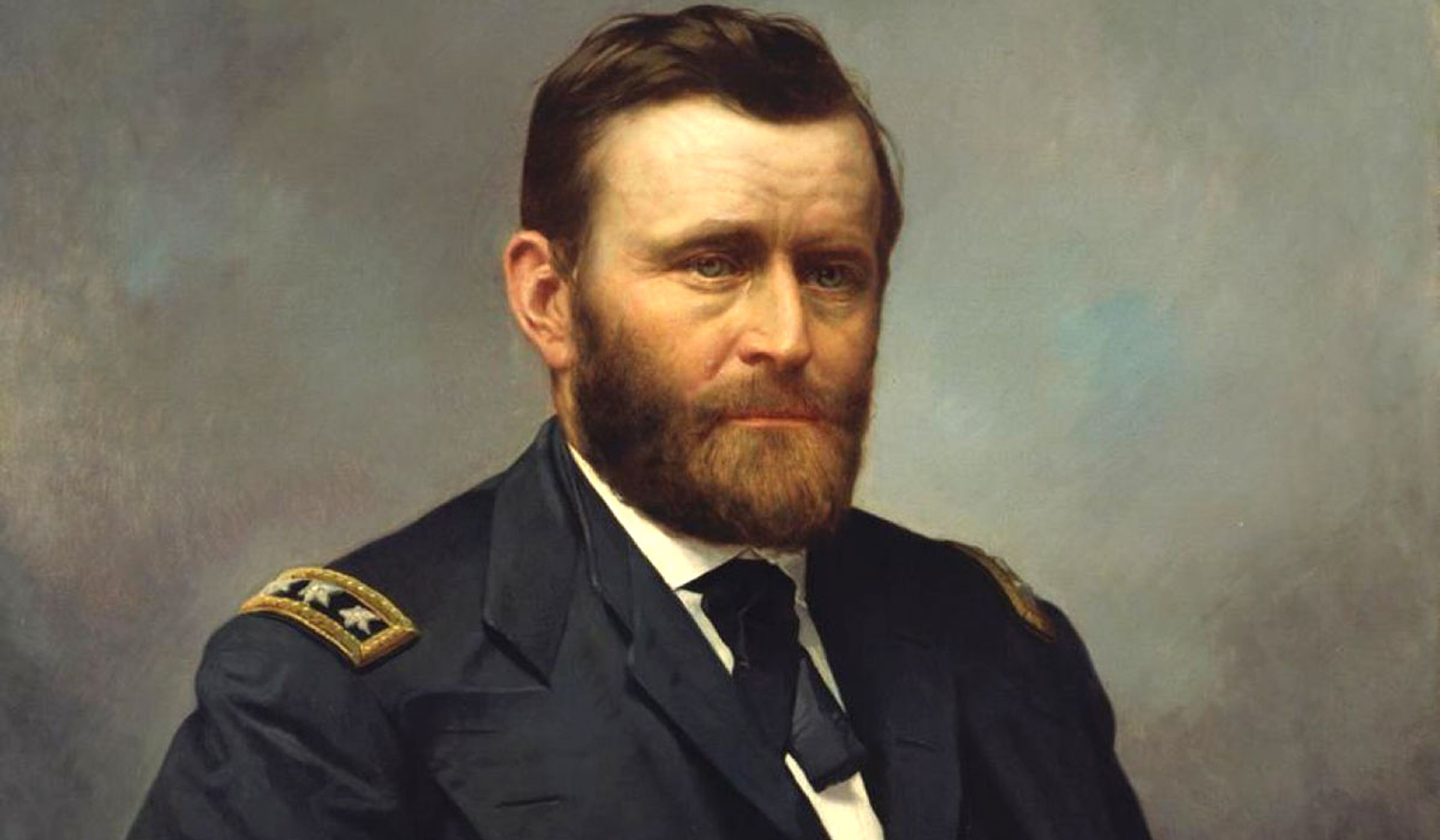Detail of portrait of Lieutenant General Ulysses S. Grant by Constant Mayer, 1866.
