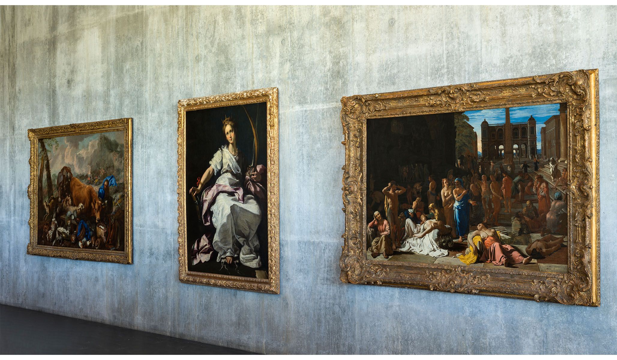 Installation view of paintings in the gallery.