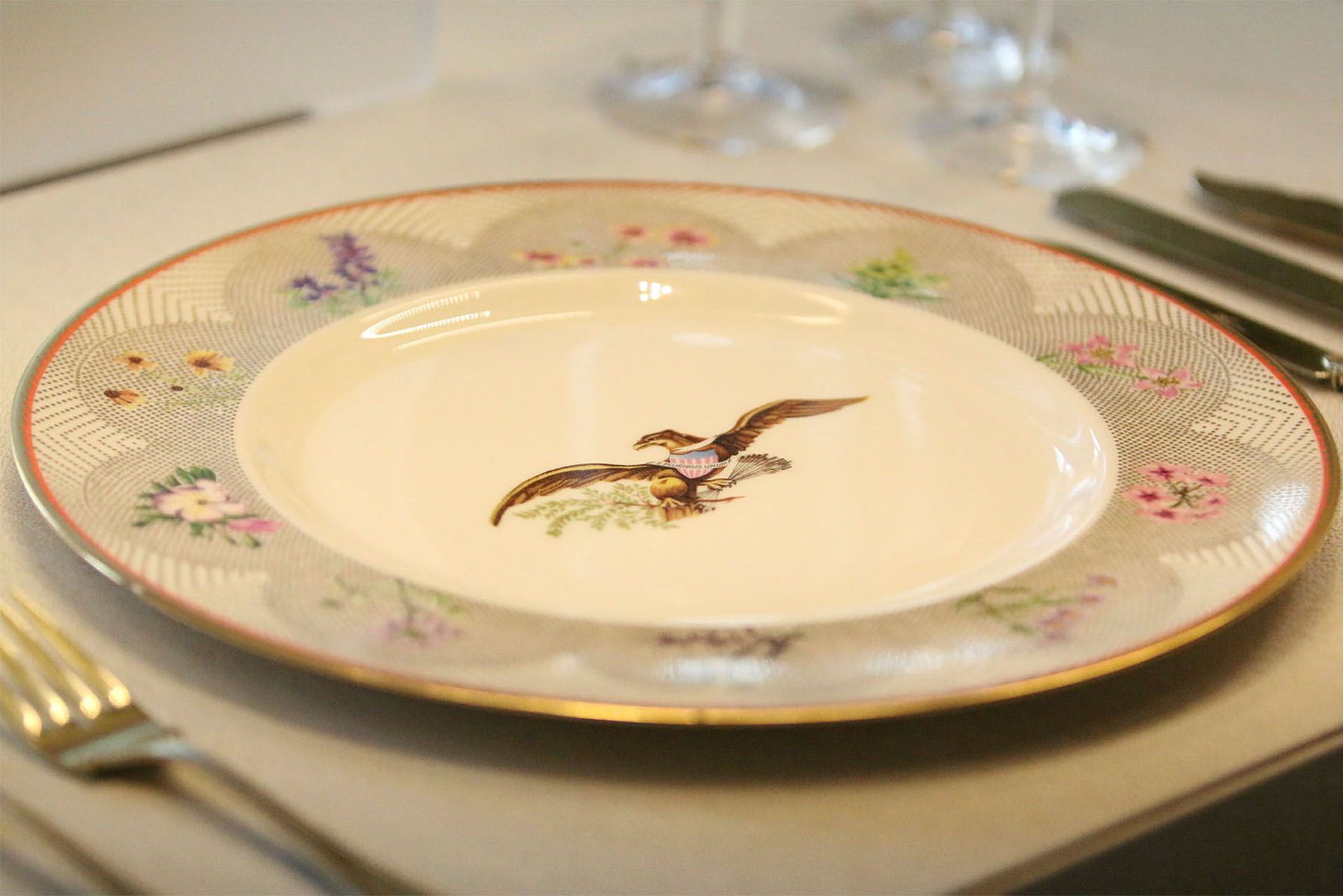The LBJ-era china is among the prettiest and most enduring, featuring wildflowers.