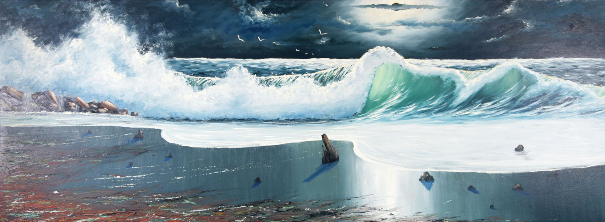 Alfred Hair, Ice , c. 1962, oil on board.