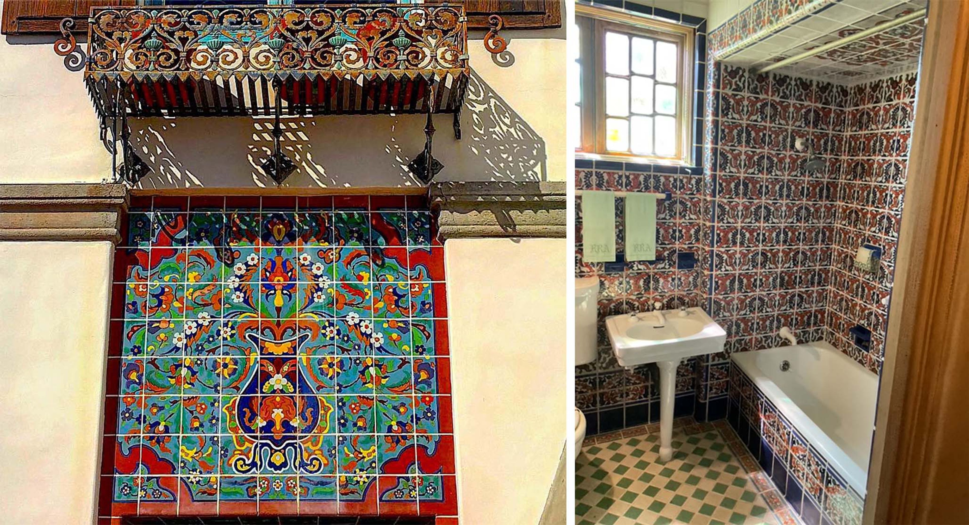 A tile feast, inside and out.