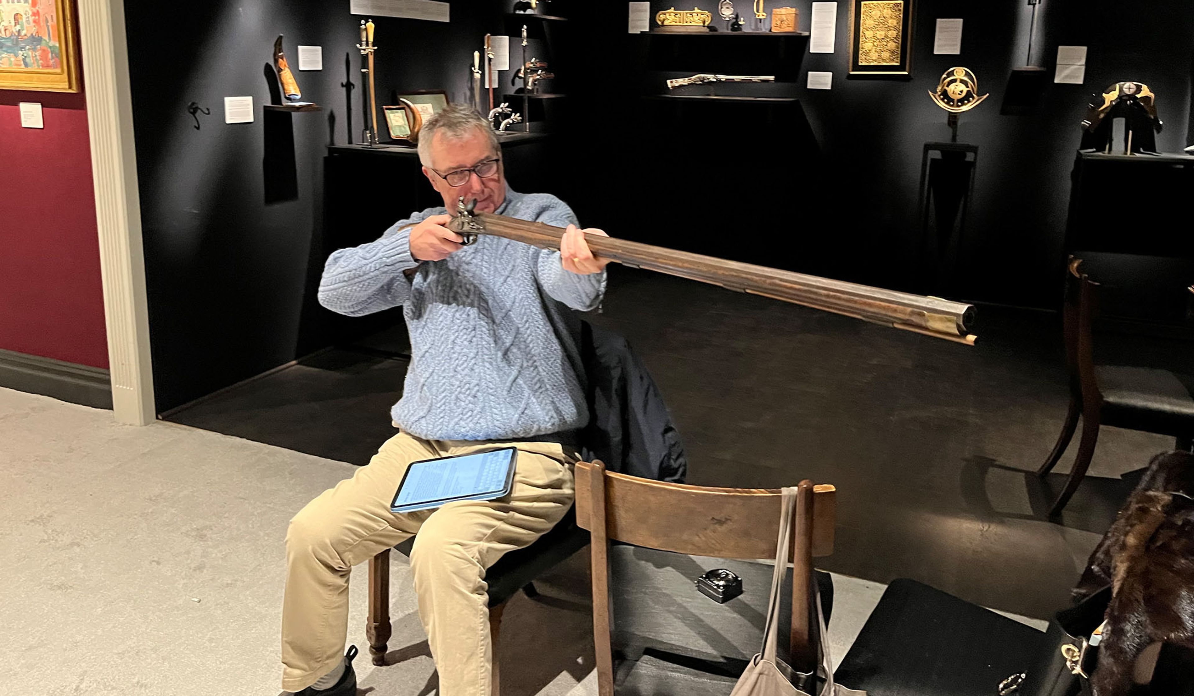 Your art critic kicks off America 250 with a 1776 Kentucky rifle, held at the Inter Fair in New York, January 2025.