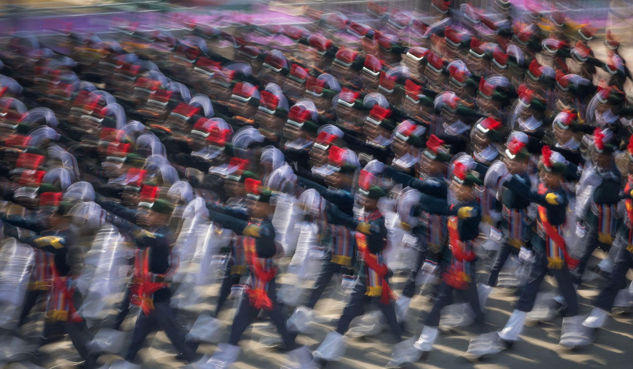 National Cadet Corps cadets march during the Republic Day parade in New Delhi, January 26, 2026.