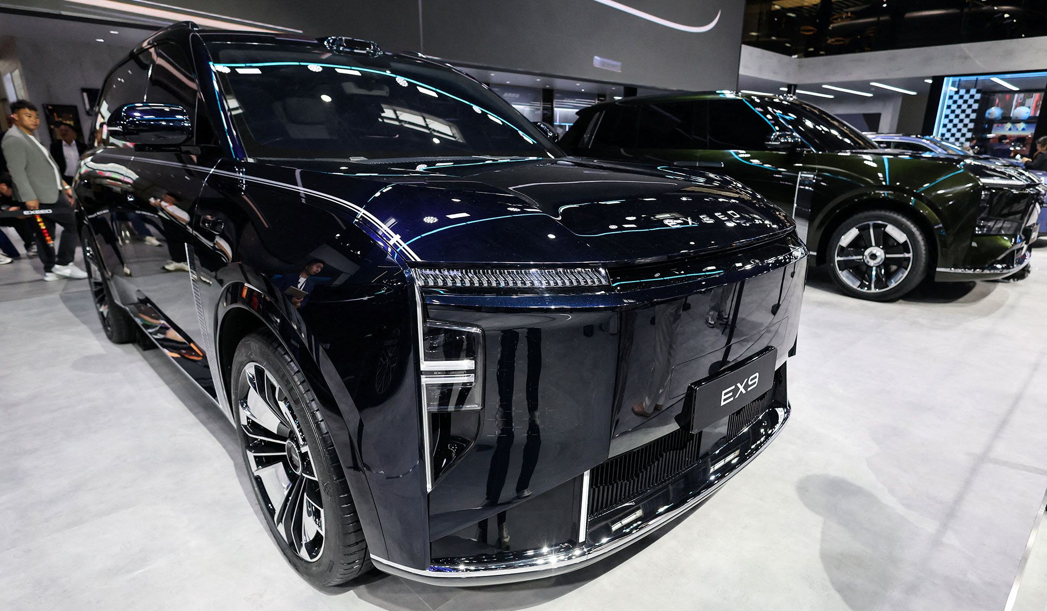 The newly presented Chery’s brand Exeed model EX9 at the Beijing International Automotive Exhibition in Beijing, China, April 24, 2026.