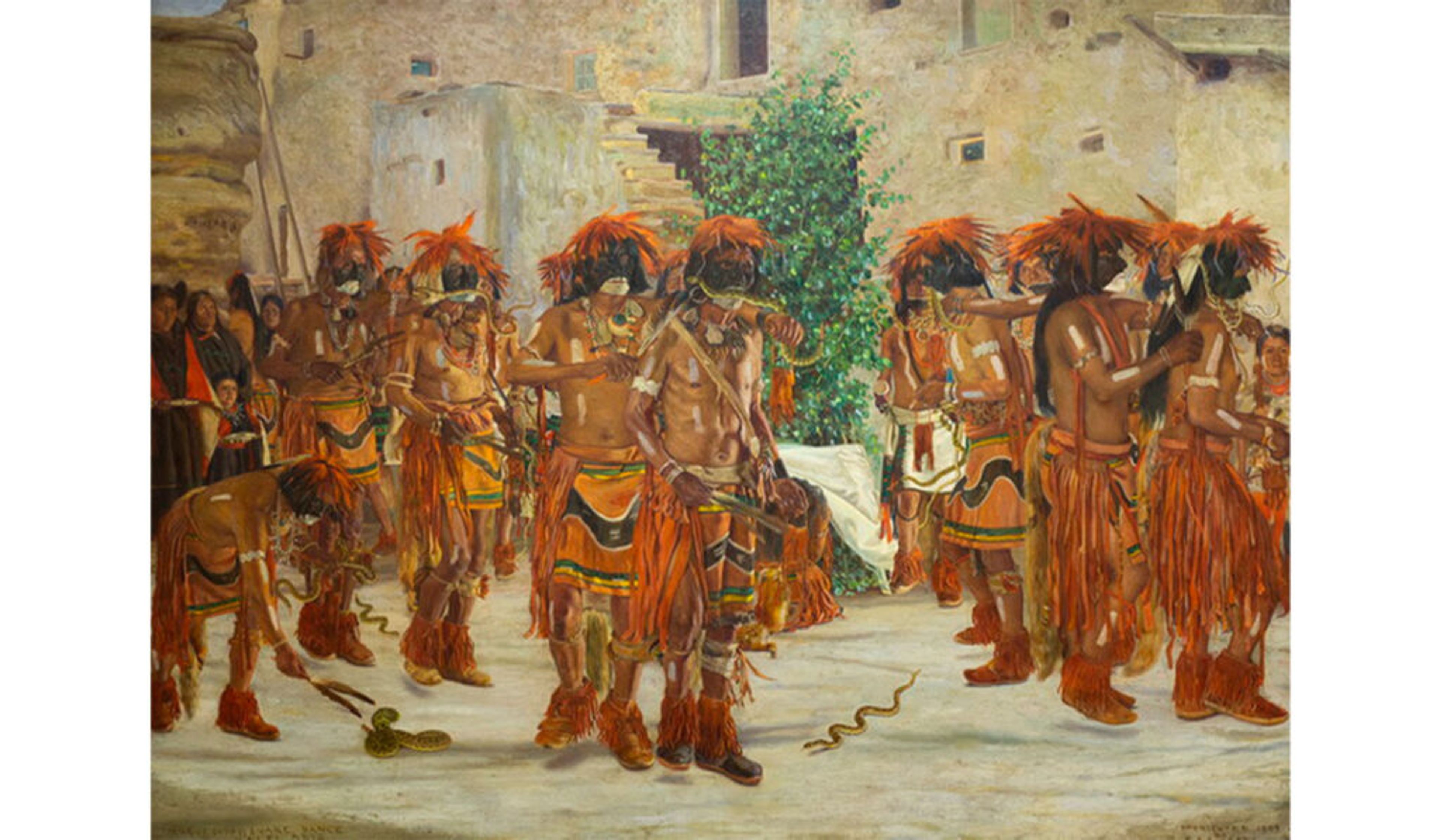 E. A. Burbank, Smoke Dance , 1909, oil on canvas, museum purchase.
