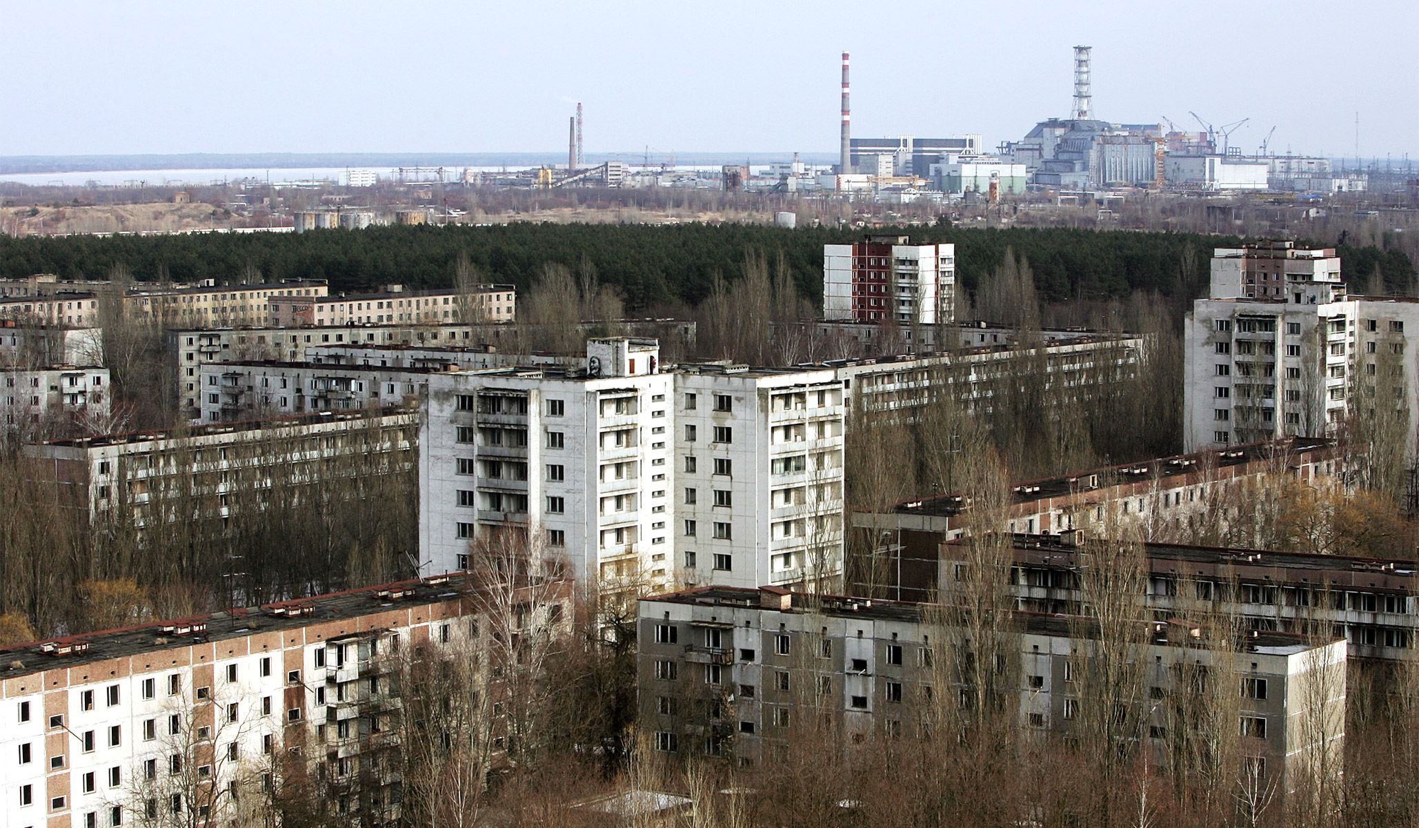 The abandoned city of Pripyat near the Chernobyl nuclear power plant in Ukraine, March 31, 2006.