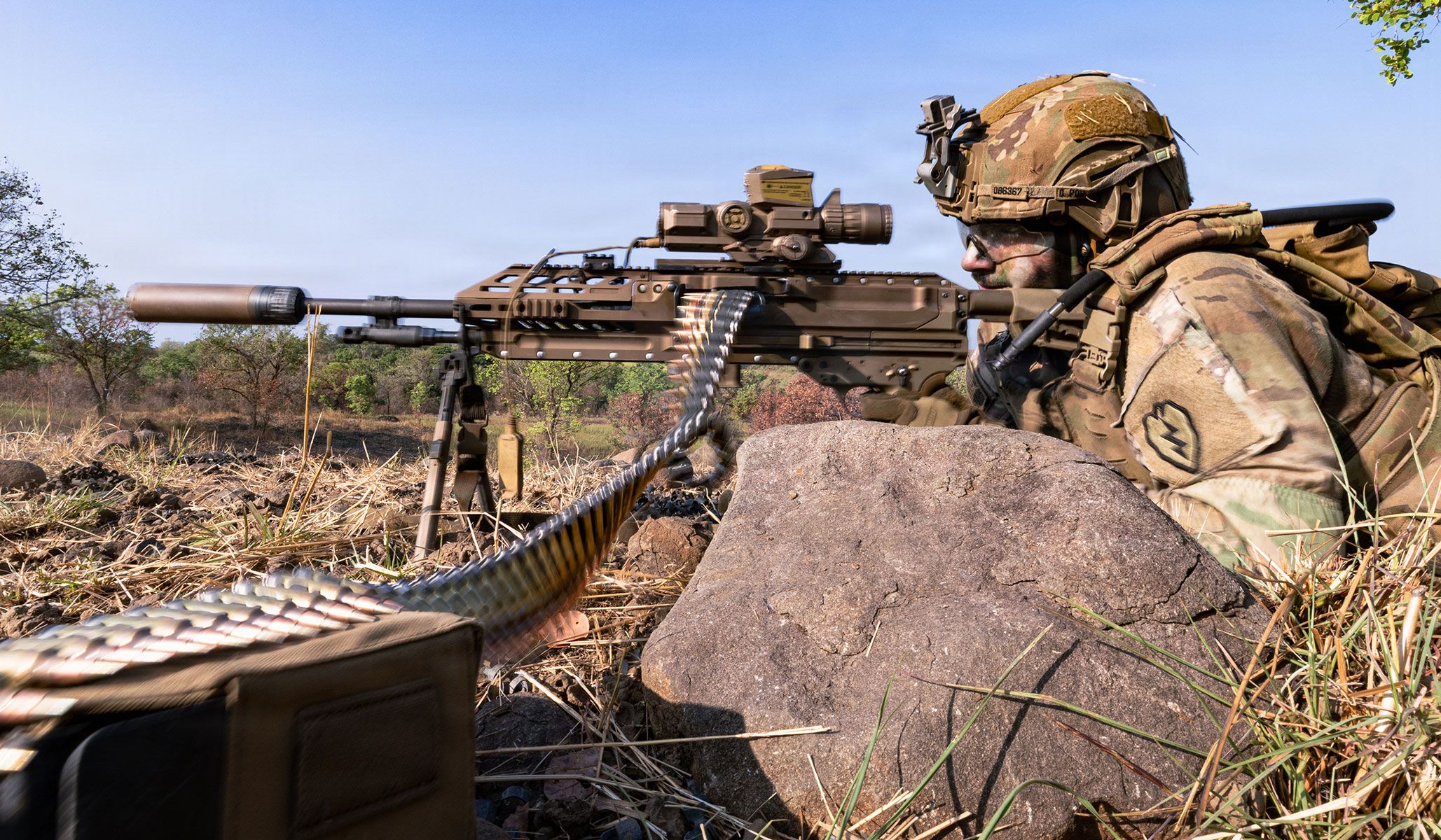 U.S. Army Specialist Orvel Bailey, an infantryman assigned to Second Battalion, 21st Infantry Regiment, Third Mobile Brigade, 25th Infantry Division, engages targets during a bilateral live-fire as part of Exercise Salaknib 2026 at Fort Magsaysay, Philippines, April 14, 2026.