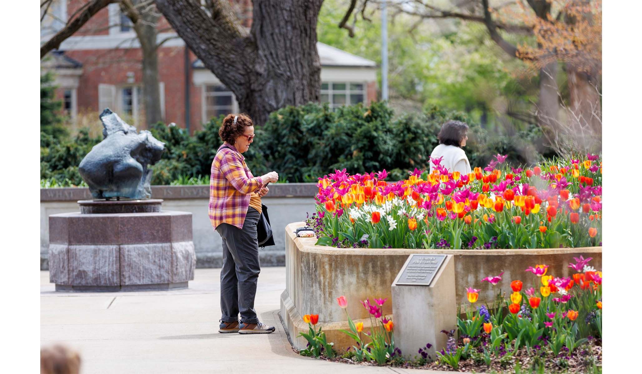 Spring blooms at the museum.