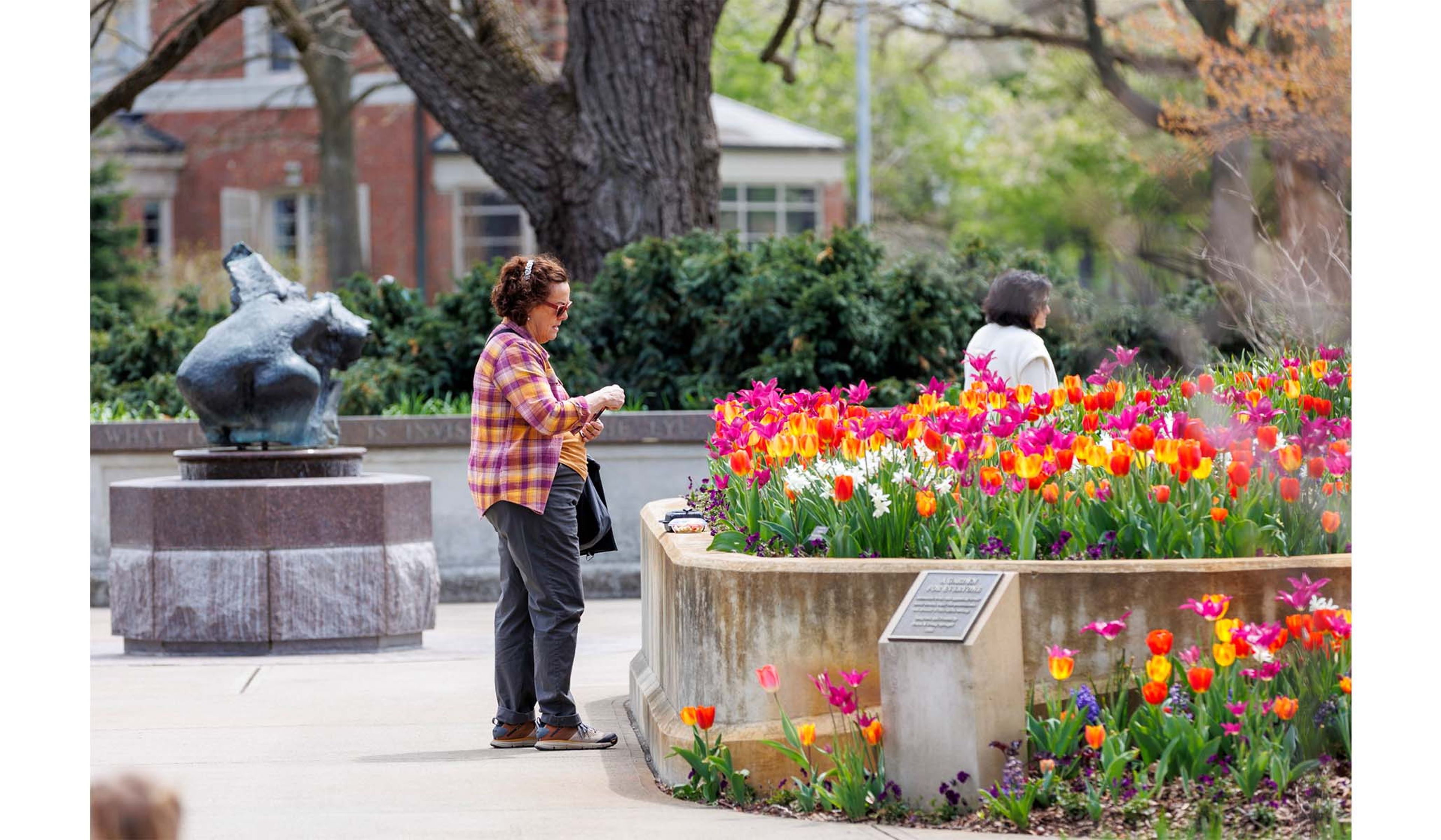 Spring blooms at the museum.