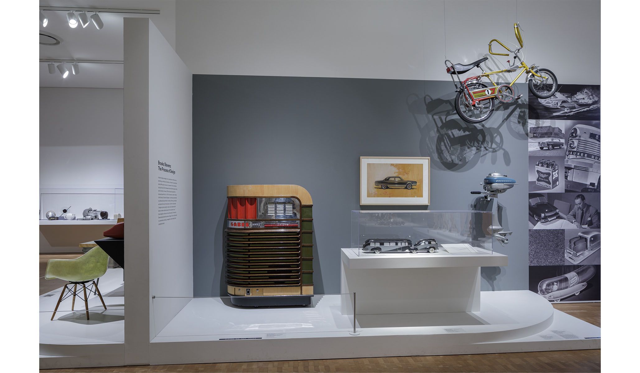 Brooks Stevens’s section of the decorative arts galleries.