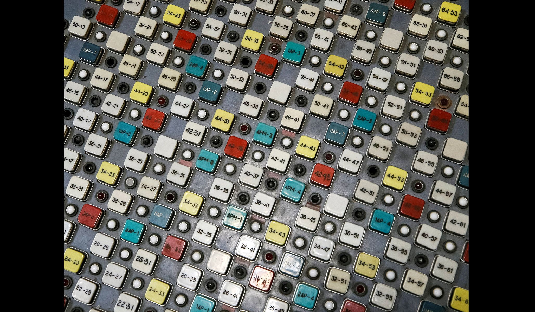A control panel in a control center of the stopped third reactor at the Chernobyl nuclear power plant in Chernobyl, Ukraine, April 20, 2018.
