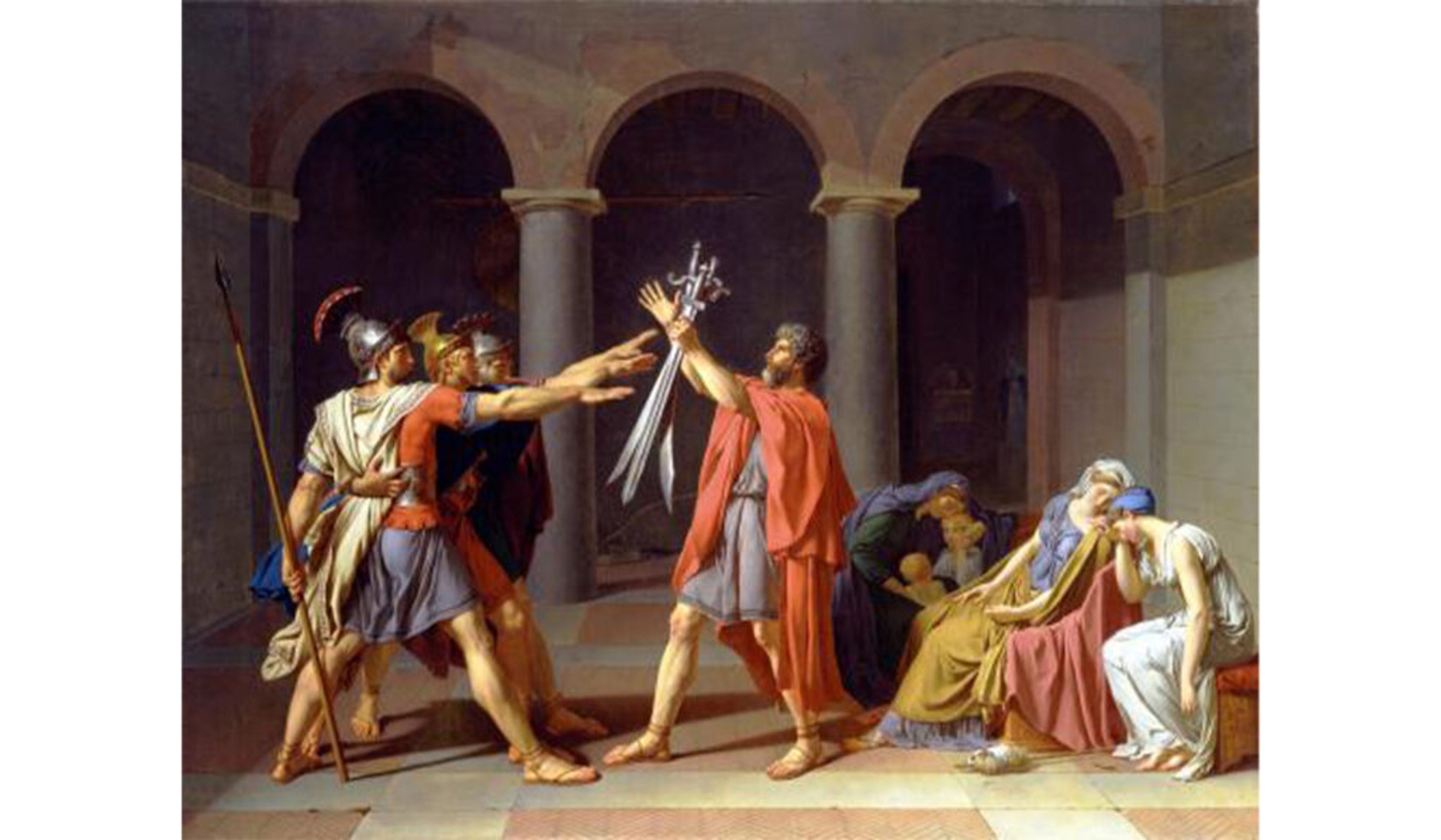 Jacques-Louis David, The Oath of the Horatii , 1786, oil canvas.