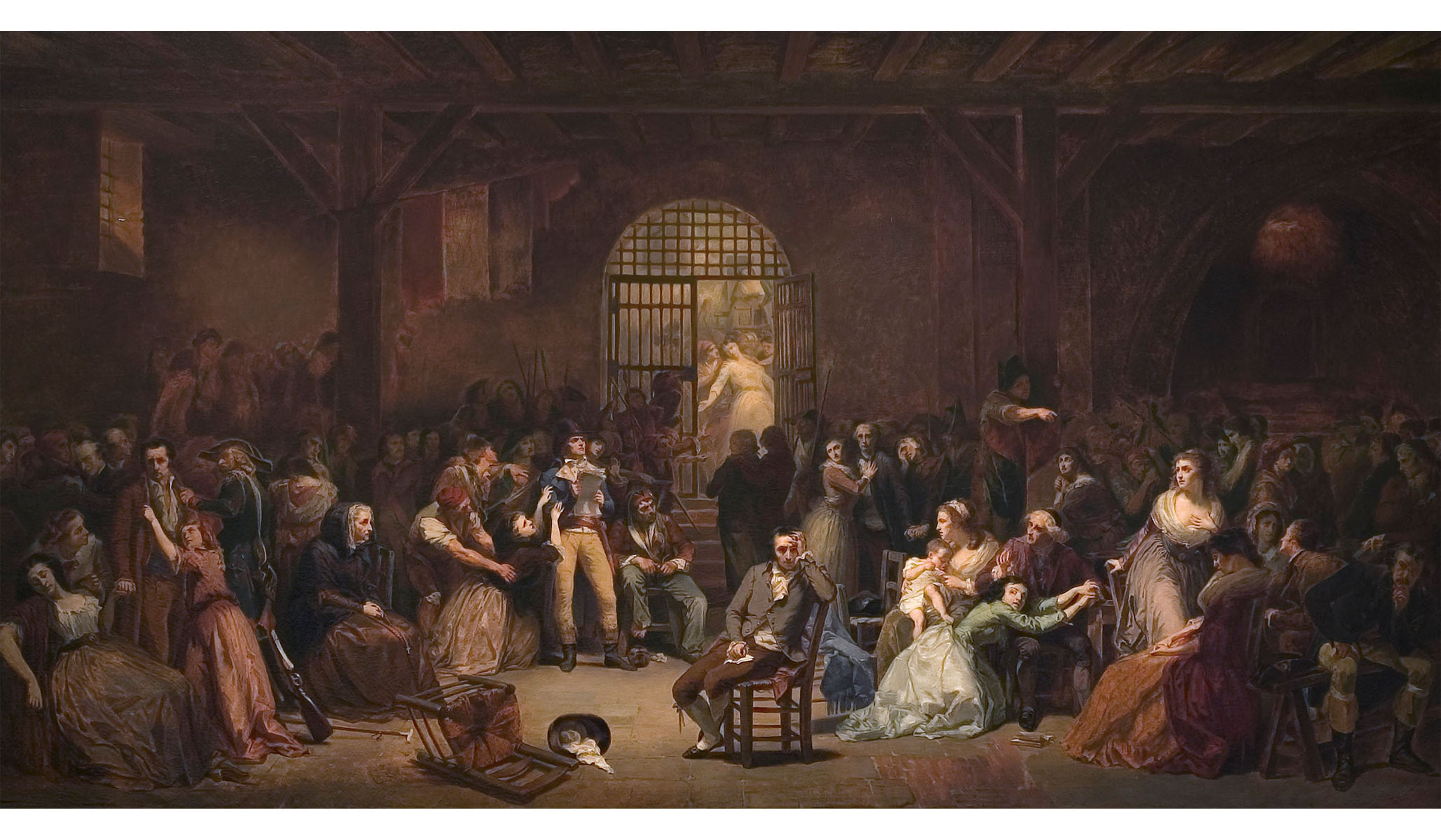 Charles-Louis Lucien Muller, The Roll Call of the Last Victims of the Reign of Terror , 1850, oil on canvas.
