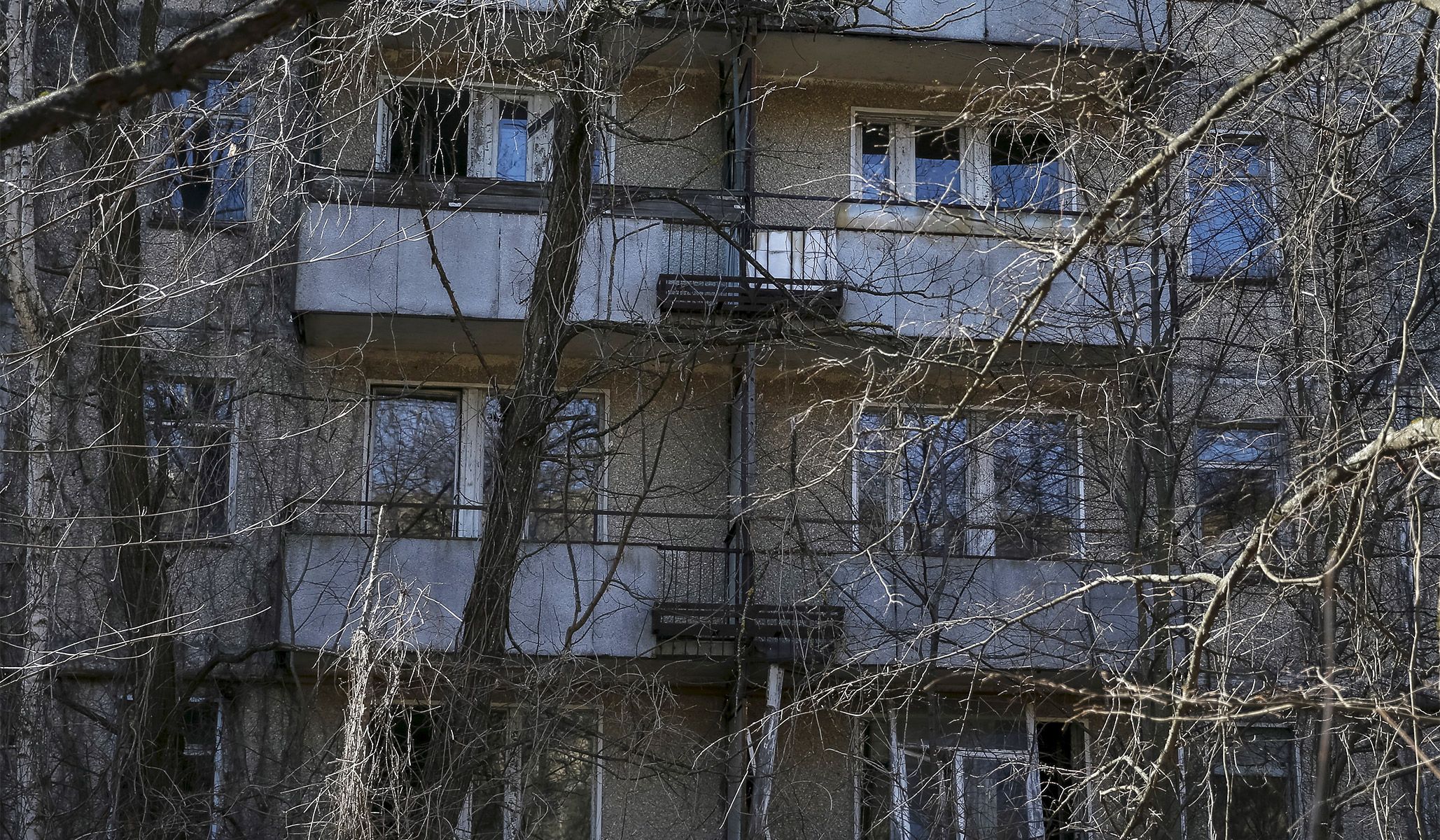 The abandoned city of Pripyat near the Chernobyl nuclear power plant in Ukraine, March 23, 2016.