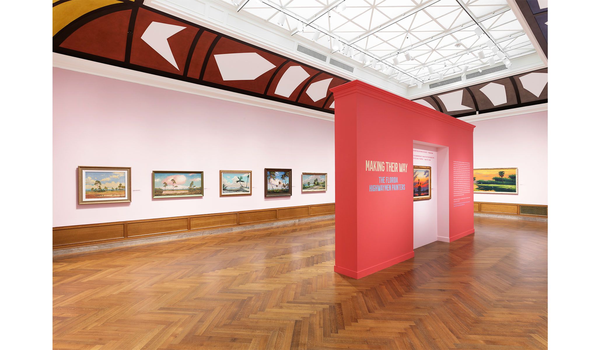 Installation view of Making Their Way: The Florida Highwaymen Painters .
