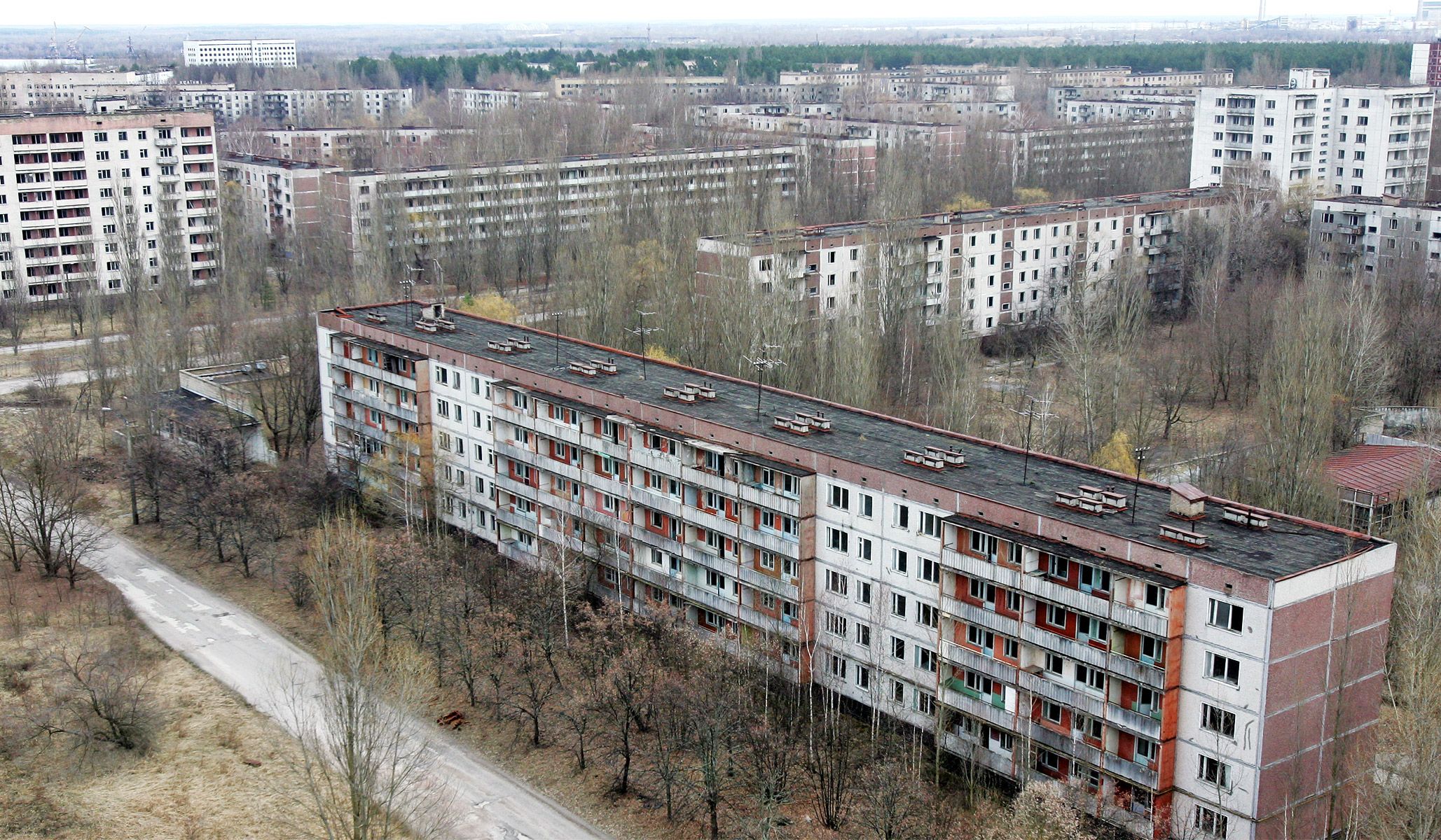 The abandoned city of Pripyat near the Chernobyl nuclear power plant in Ukraine, March 23, 2016.