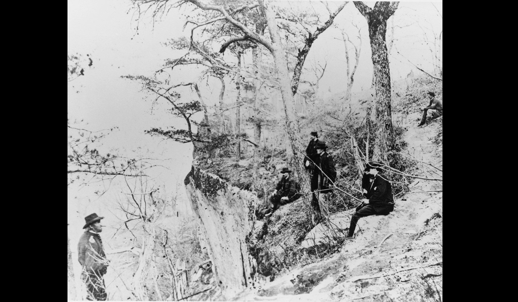 General Ulysses S. Grant (lower left) and men on Lookout Mountain, Tenn., 1863.