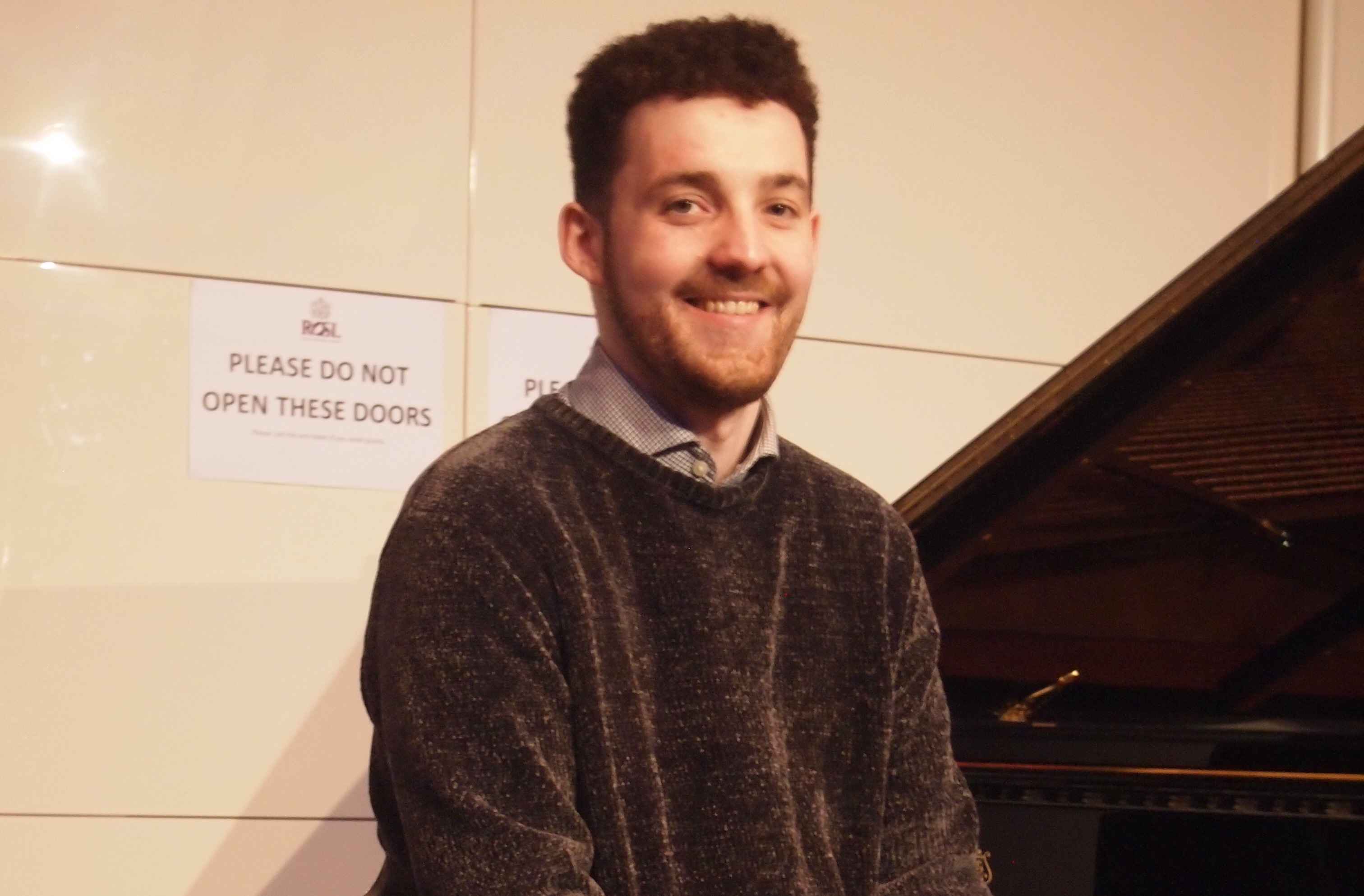Aran O’Grady, recipient of Irish Heritage’s 2019/20 Bursary for Composition